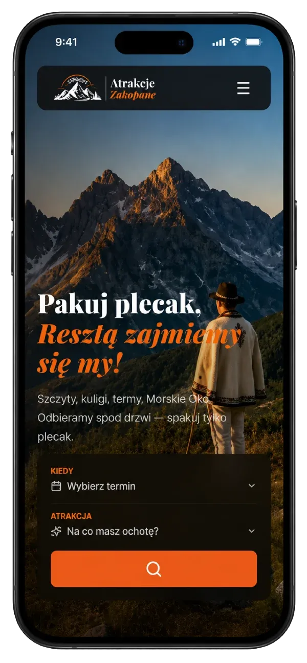 Mobilna wersja strony Giewont Atrakcje