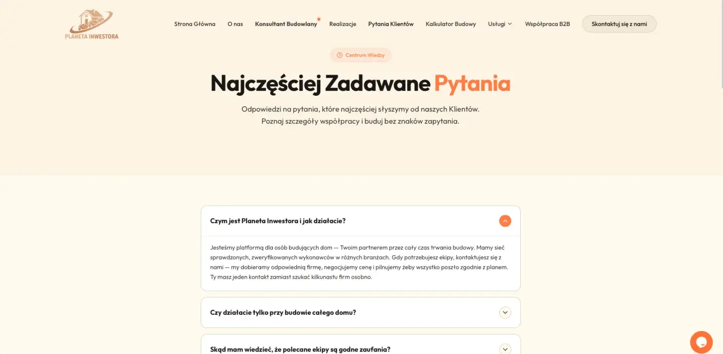 Planeta Inwestora - najczęściej zadawane pytania